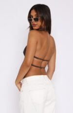 Time Passes Halter Top Chocolate - Image 4