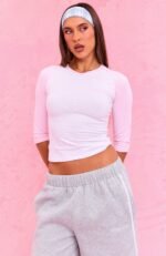 The Social Club Elena V Neck 3/4 Sleeve Top White - Image 2