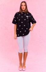 The Social Club Lottie Oversized Tee Black - Image 4