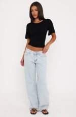 Cool Down Short Sleeve Top Black - Image 5