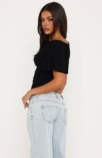 Cool Down Short Sleeve Top Black - Image 3