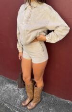 Cooler Than You Denim Shorts Sesame Wash