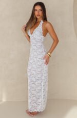 Destiny Lace Maxi Dress White - Image 5