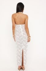 Destiny Lace Maxi Dress White - Image 4