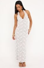 Destiny Lace Maxi Dress White - Image 2