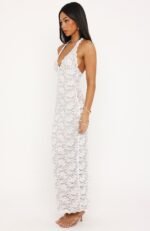Destiny Lace Maxi Dress White - Image 3
