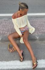 Capri Crush Long Sleeve Top Lemon