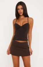 Take A Stance Mini Skort Chocolate - Image 2