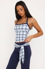Learning To Love Halter Top Navy - Image 3