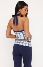 Learning To Love Halter Top Navy - Image 4