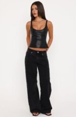 Night Mode Pu Top Black - Image 5