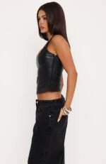 Night Mode Pu Top Black - Image 3