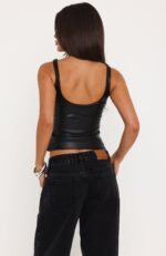 Night Mode Pu Top Black - Image 4