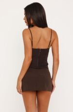Take A Stance Mini Skort Chocolate - Image 4