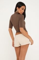 Stuck With You Shorts Beige - Image 4