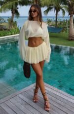 Capri Crush Long Sleeve Top Lemon - Image 8