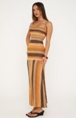 Linear Heat Knit Maxi Dress Honey Love - Image 4