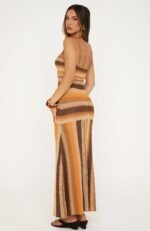 Linear Heat Knit Maxi Dress Honey Love - Image 5